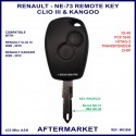 Renault Clio III - Kangoo 2 button ID-46 PCF7946 remote key - NE73