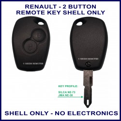 Photo shows outside of front and back part of key case