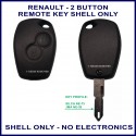 Renault NE73 2 small round button remote key case