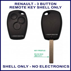 Renault VA6 or CIT-1 3 small round button remote key case
