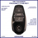 VW Touareg 7P6 959 754 AQ genuine 3 button remote proximity key