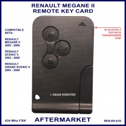 Renault Megane II & Scenic II ID46 3 button black key card