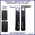 Renault Megane 4 smart key emergency keyblade