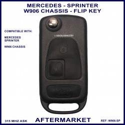 Mercedes Sprinter W906 models replacement remote flip key