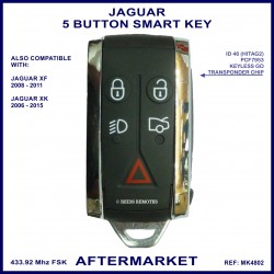 Jaguar XF & XK 2006 - 2015 5 button proximity key - KR55WK49244
