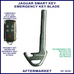 Emergency key blade for Jaguar XF & XK type smart proximity key