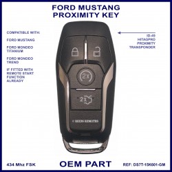 Ford Mustang 4 button smart proximity remote key