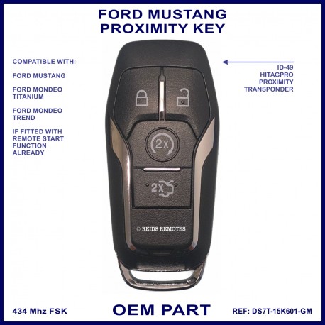 Ford Mustang 4 button smart proximity remote key