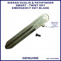 Nissan Dualis & Pathfinder 2 button smart twist key remote emergency key blade