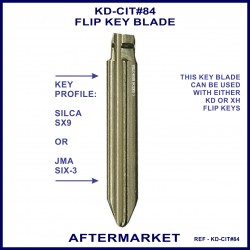 Citroen, Fiat Lancia & Peugeot Silca SX9 JMA SIX-3 compatible flip key blade