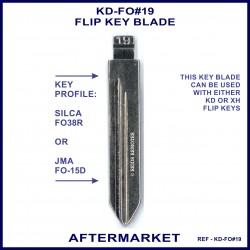 Ford JMA FO-15D & Silca FO38R compatible aftermarket flip key blade