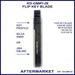 Holden VE Commodore aftermarket flip key blade JMA GM-49D& Silca GM45