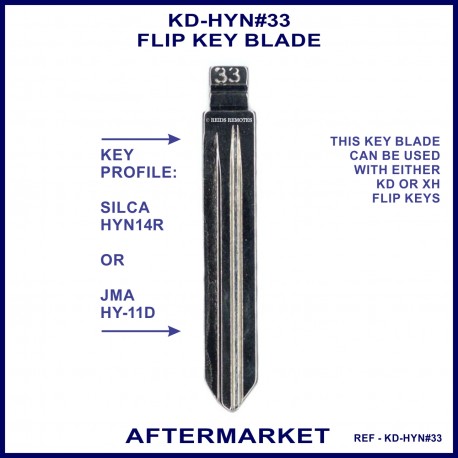 Hyundai HY-11D/HYN14R KD-Flip Key Blades