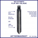 Hyundai & Kia compatible JMA HY-11D & Silca HYN14R aftermarket flip key blade