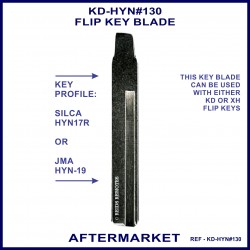 Hyundai & Kia compatible JMA HY-19 & Silca HY17R aftermarket flip key blade