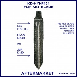 Kia compatible JMA KI-2D & Silca KIA3R aftermarkey flip key