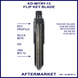 Mitsubishi compatible JMA MIT-12 & Silca MIT8 aftermarket flip key blade