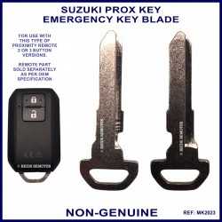 Suzuki emergency key blade for smart proximity remote