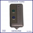 Garrison 102RD 303mhz grey remote - CH1 green & CH2 blue button