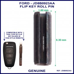 Genuine Ford roll pin JD8B0923AA to secure flip key blade