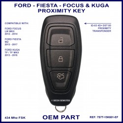 Ford Focus Fiesta & Kuga OEM proximity key 7S7T-15K601-EF