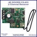 4D Doors C2-433 Mhz 2 channel 4 pin receiver card