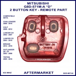 Mitsubishi G8D-571M-A remote with D on the back for Colt Challenger Triton & Mirage