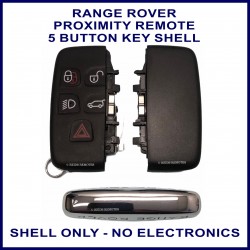 Range Rover aftermarket 5 button smart proximity remote key shell replacement