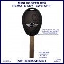 Mini Cooper R50 2002 - 2007 2 button remote key 433 MHz PCF7935 EWS chip