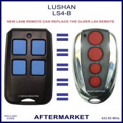 Lushan LS4 4 red button chrome & black swing or sliding gate remote replacement