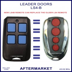 Leader Door LS4 4 blue button black garage door remote control