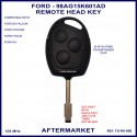 Ford BA Falcon Fiesta Focus Cougar & KA 3 button fixed blade FO21 Tibbe emote key