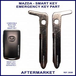 Mazda emergency key blade to suit newest style proximity remotes