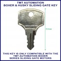TMT Automation Boxer & Husky sliding gate manual release key 34706 / 006