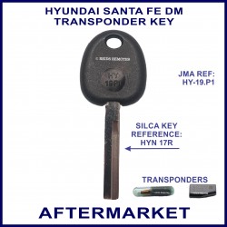 Hyundai Santa Fe 2013 onward transponder car key cut & cloned