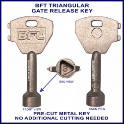 BFT CLS & Demios trianglular manual release key to unlock sliding gate motor