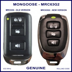 Mongoose M60 Series new shape 3 button car alarm remote control MRC63G2