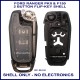 Photo shows the inside of front and back sections of the Ford Ranger PKII flip key case