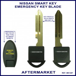 Nissan smart remote proximity key - emergency key blade NSN14 profile