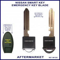 Nissan Smart remote key - emergency key blade NSN14 profile