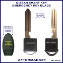 Nissan smart remote proximity key - emergency key blade NSN14 profile