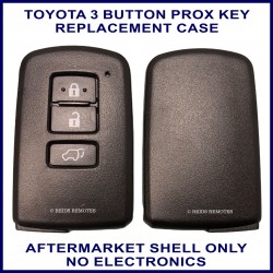 Toyota Landcruiser & RAV 4 3 button black proximity key shell replacement
