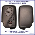 Lexus RX450 RX350 CT200 89904-48191 compatible 4 button proximity remote shell