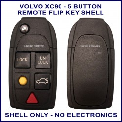 Volvo XC90 5 button remote flip key shell replacement