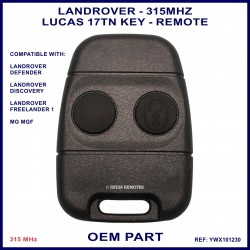 Land Rover Defender Lucas 3TXB 17TN genuine 2 button 315 MHz remote plip