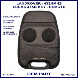 Land Rover Defender Lucas 3TXB 17TN 433.92 MHz OEM 2 button remote plip