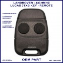 Land Rover Defender Lucas 3TXB 17TN genuine 2 button 433MHz remote plip