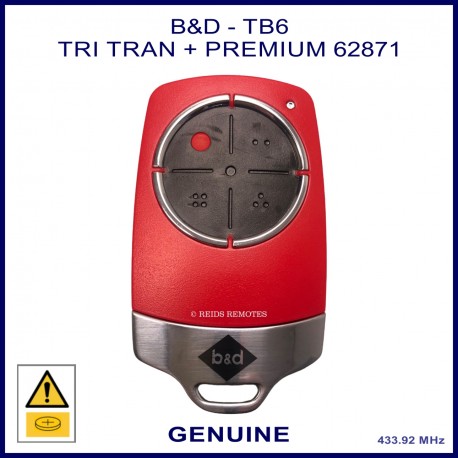 B&D  TB6 TRI-TRAN 3 remote - model 62871
