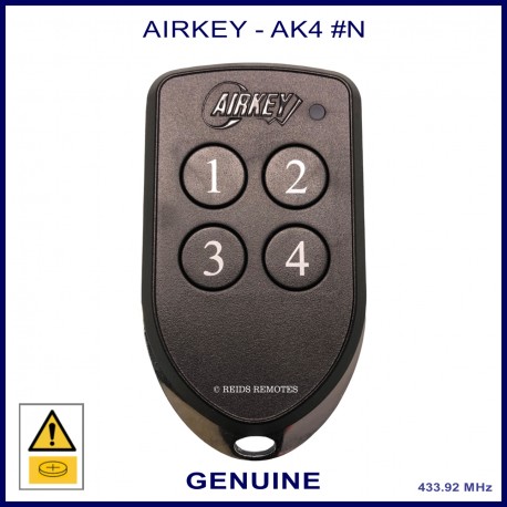 	Airkey AK4 - N Serial number 4 button remote control