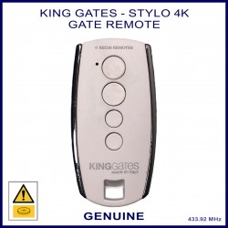 King Gates Stylo 4K white gate remote control with 4 white buttons